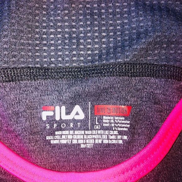 NWOT Girls Large (Size 14) Fila Live In Motion Athletic Performance Shirt - Picture 3 of 6